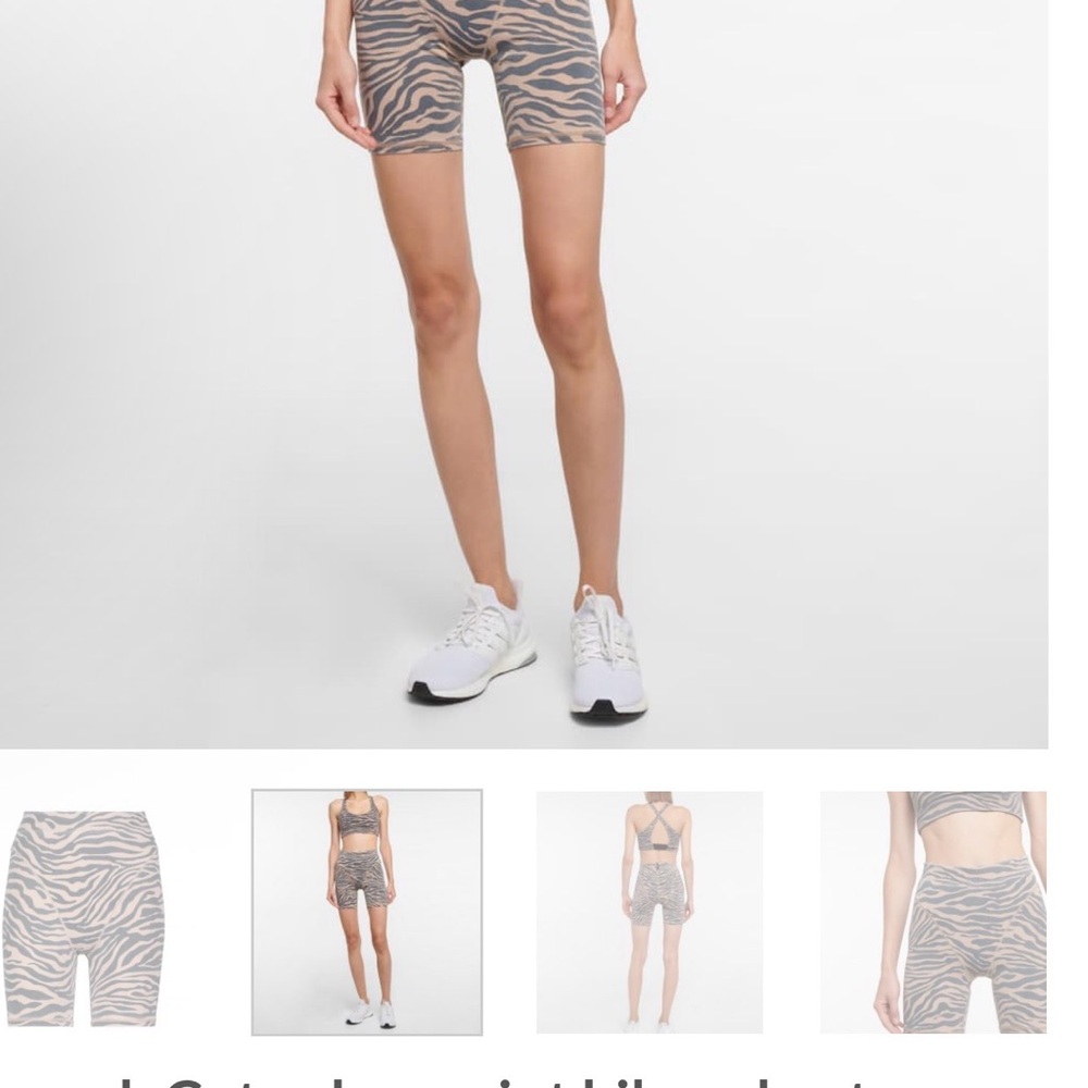 Adam Selman sport French cut zebra biker shorts size M - Picture 3 of 6